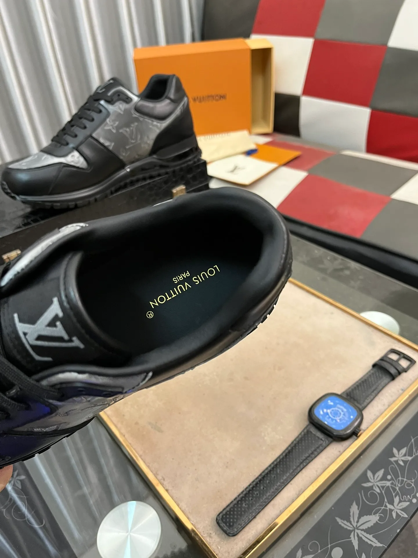 Men's shoes 💰540⌚️⌚️LV Louis Vuitton. The latest fashionable casual shoes are popular in physical stores. New spring and summer comfortable imported custom original cowhide, unique jacquard fabric element design. With sheepskin lining, Lv original base, [sun][sun] high-end packaging and high quality💪Details determine quality, code number 38-44